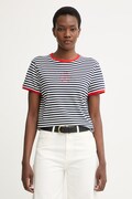 Tommy Hilfiger t-shirt γυναικείο με lyocell σκούρο μπλε WW0WW50032