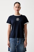 Tommy Hilfiger tricou pentru femei, cu lyocell bleumarin WW0WW50032