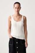 Tommy Hilfiger top dámský s bavlnou béžový WW0WW50069