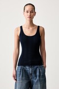 Tommy Hilfiger top dámský s bavlnou námořnický modrý WW0WW50069