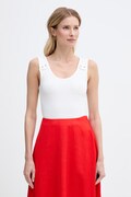 Tommy Hilfiger top damski z wiskozą beżowy WW0WW52112
