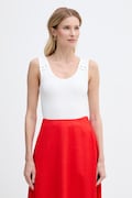 Tommy Hilfiger top dámsky s viskózou béžový WW0WW52112