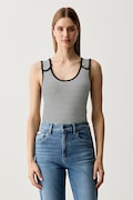 Tommy Hilfiger top dámsky s viskózou tmavomodrý WW0WW52112