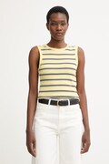 Tommy Hilfiger top dámsky bavlnený žltý WW0WW50025