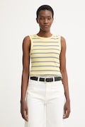Tommy Hilfiger top dámsky bavlnený žltý WW0WW50025