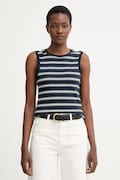Tommy Hilfiger top dámsky bavlnený tmavomodrý WW0WW50025