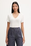 Morgan T-shirt damski z lnem DAMA biały DAMA