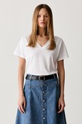 Marc O'Polo T-shirt basic damski bawełniany biały 5000014379