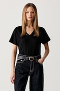 Marc O'Polo T-shirt basic damski bawełniany czarny 5000014379