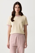 BOSS Orange T-shirt damski bawełniany C_Ezoe beżowy 50571841
