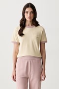 BOSS Orange T-shirt damski bawełniany C_Ezoe beżowy 50571841
