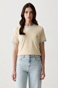 BOSS Orange T-shirt damski bawełniany C_Ezoe beżowy 50571841