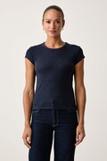 BOSS Orange T-shirt damski bawełniany z elastanem C_Ecute granatowy 50554675