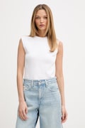 DKNY top damski bawełniany biały DJ6T1788