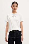 HUGO T-shirt damski bawełniany Damacia_8 beżowy 50573353