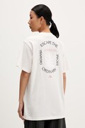 HUGO T-shirt damski bawełniany Vintage Tee_25 beżowy 50573326