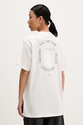 HUGO T-shirt damski bawełniany Vintage Tee_25 beżowy 50573326