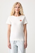 HUGO T-shirt damski bawełniany Deloris_5 beżowy 50571074