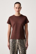 HUGO Blue T-shirt damski bawełniany Damatee_B brązowy 50575770