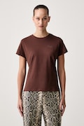 HUGO Blue T-shirt damski bawełniany Damatee_B brązowy 50575770