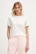 Calvin Klein Jeans T-shirt damski bawełniany beżowy LV047G829G