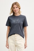 Calvin Klein Jeans T-shirt damski bawełniany szary LV047G829G