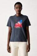 Calvin Klein Jeans T-shirt damski bawełniany niebieski LV047G813G