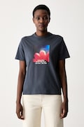 Calvin Klein Jeans T-shirt damski bawełniany niebieski LV047G813G