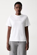Calvin Klein Jeans kratka majica ženska bombažna bela LV047G804G