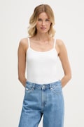 Calvin Klein Jeans top dámský bavlněný s elastanem bílý LV047G208G