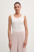 Guess top damski z bawełną OLYMPE beżowy V6YP09 K4312