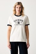Guess tričko dámské bavlněné s elastanem HOSHI béžové V6YI18 K4320