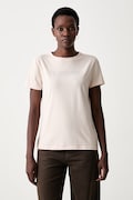Guess T-shirt damski z bawełną LUNITA beżowy V6YI08 K4689