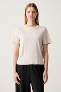 Guess t-shirt γυναικείο βαμβακερό AGENA μπεζ V6YI05 K4272