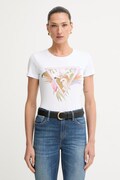 Guess t-shirt γυναικείο βαμβακερό με ελαστάν PALM λευκό W6YI26 K4345