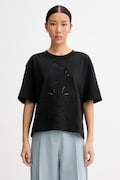 MUNTHE T-shirt damski bawełniany NELLAMY czarny 262113526267