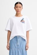 MUNTHE t-shirt γυναικείο βαμβακερό NURI λευκό 262110726267