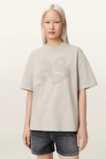 AllSaints kratka majica ženska bombažna INSIGNIA siva W125JE
