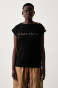 Marciano by Guess тениска дамска от памук NEW LYRIS черна G6YI03 K4911