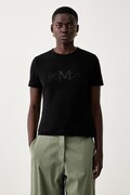 Marciano by Guess тениска дамска с памук CASSEL черна G6YI02 K4896