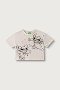 United Colors of Benetton T-shirt dziecięcy bawełniany beżowy 3085C10CI