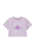 Converse T-shirt dziecięcy z bawełną fioletowy 4CG896
