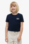 Tommy Hilfiger T-shirt basic dziecięcy bawełniany granatowy KG0KG09633