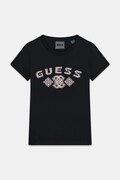 Guess T-shirt dziecięcy bawełniany czarny J6BI43 K7271
