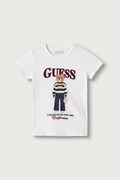 Guess T-shirt dziecięcy bawełniany z elastanem biały J6BI11 K5790