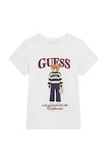 Guess T-shirt dziecięcy bawełniany z elastanem biały J6BI11 K5790