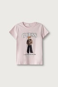 Guess T-shirt dziecięcy bawełniany z elastanem różowy J6BI11 K5790
