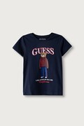 Guess T-shirt dziecięcy bawełniany z elastanem granatowy J6BI11 K5790