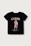 Guess T-shirt dziecięcy bawełniany z elastanem czarny J6BI11 K5790