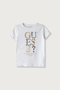 Guess T-shirt dziecięcy bawełniany z elastanem biały J6BI01 K5769
